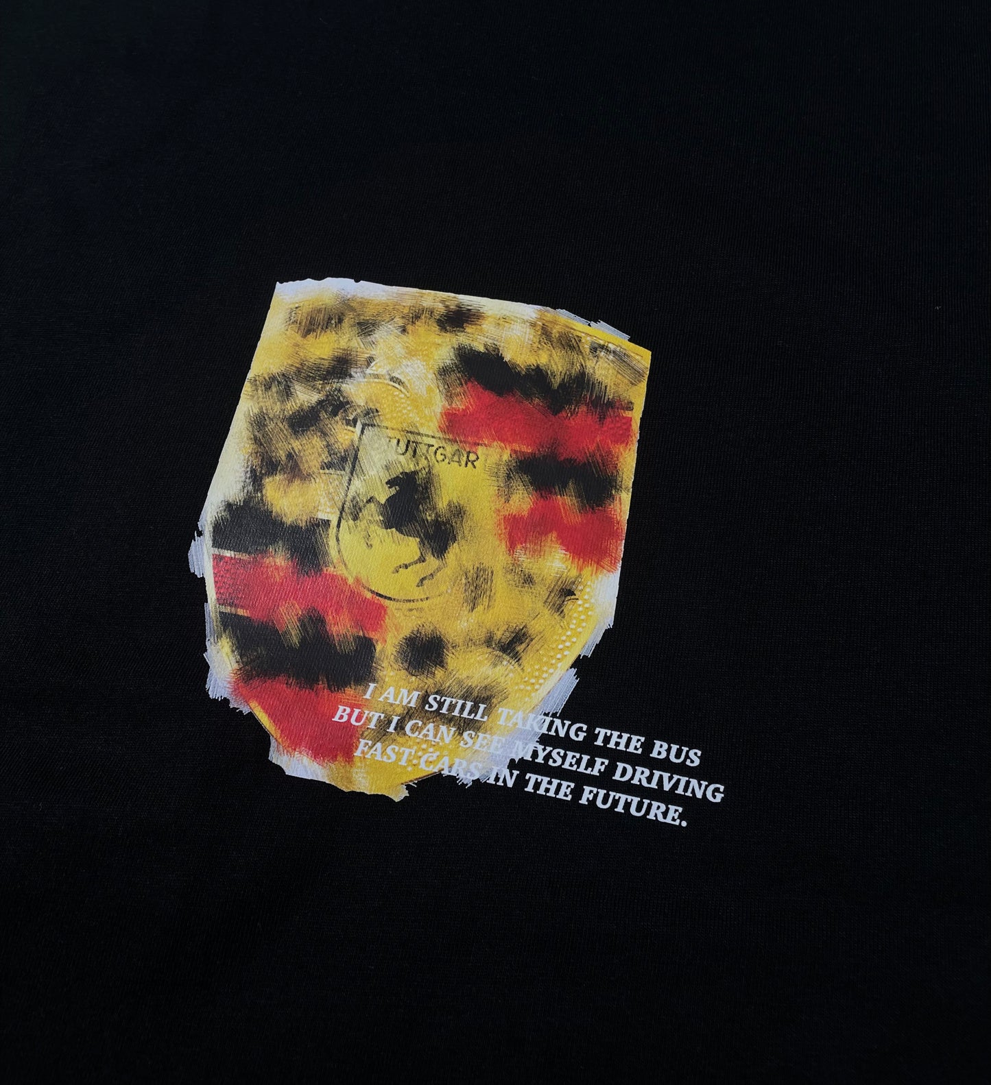 Blurry Fast Car Logo T-Shirt Black