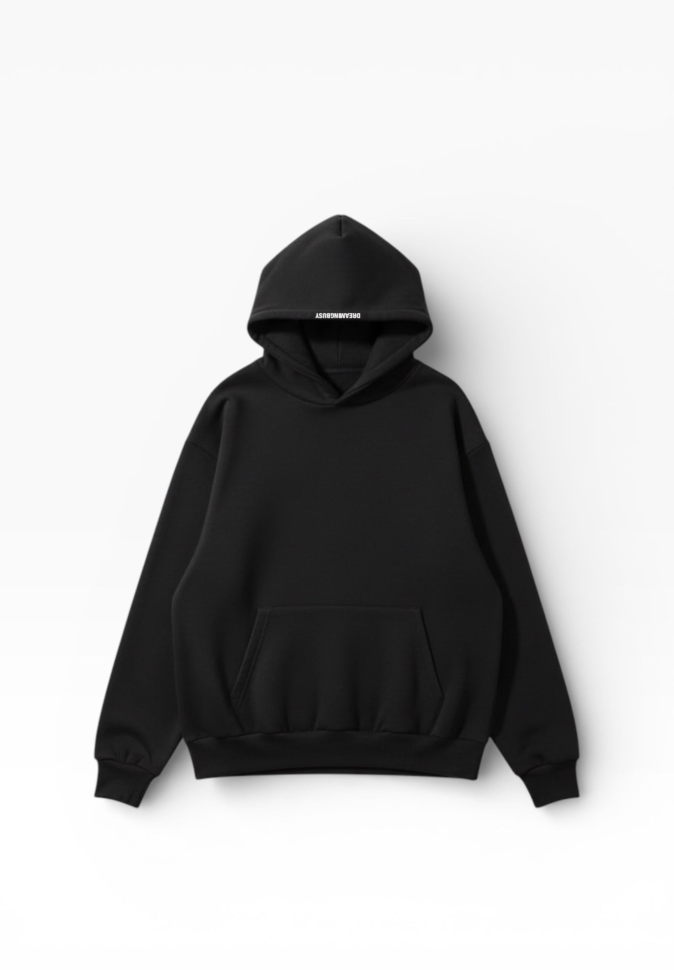"HOW BUSY" Slogan Hoodie Black