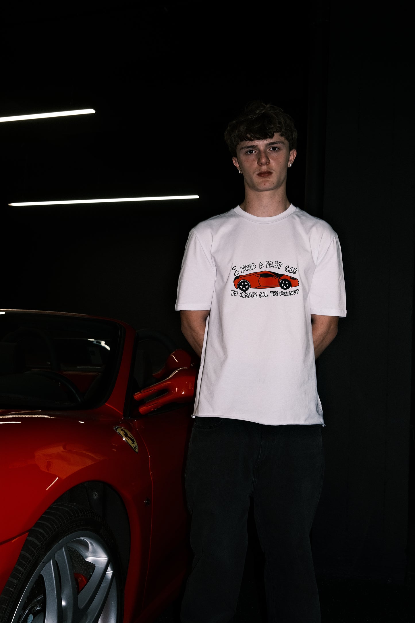 Fast Car To Escape Bullshit T-Shirt White