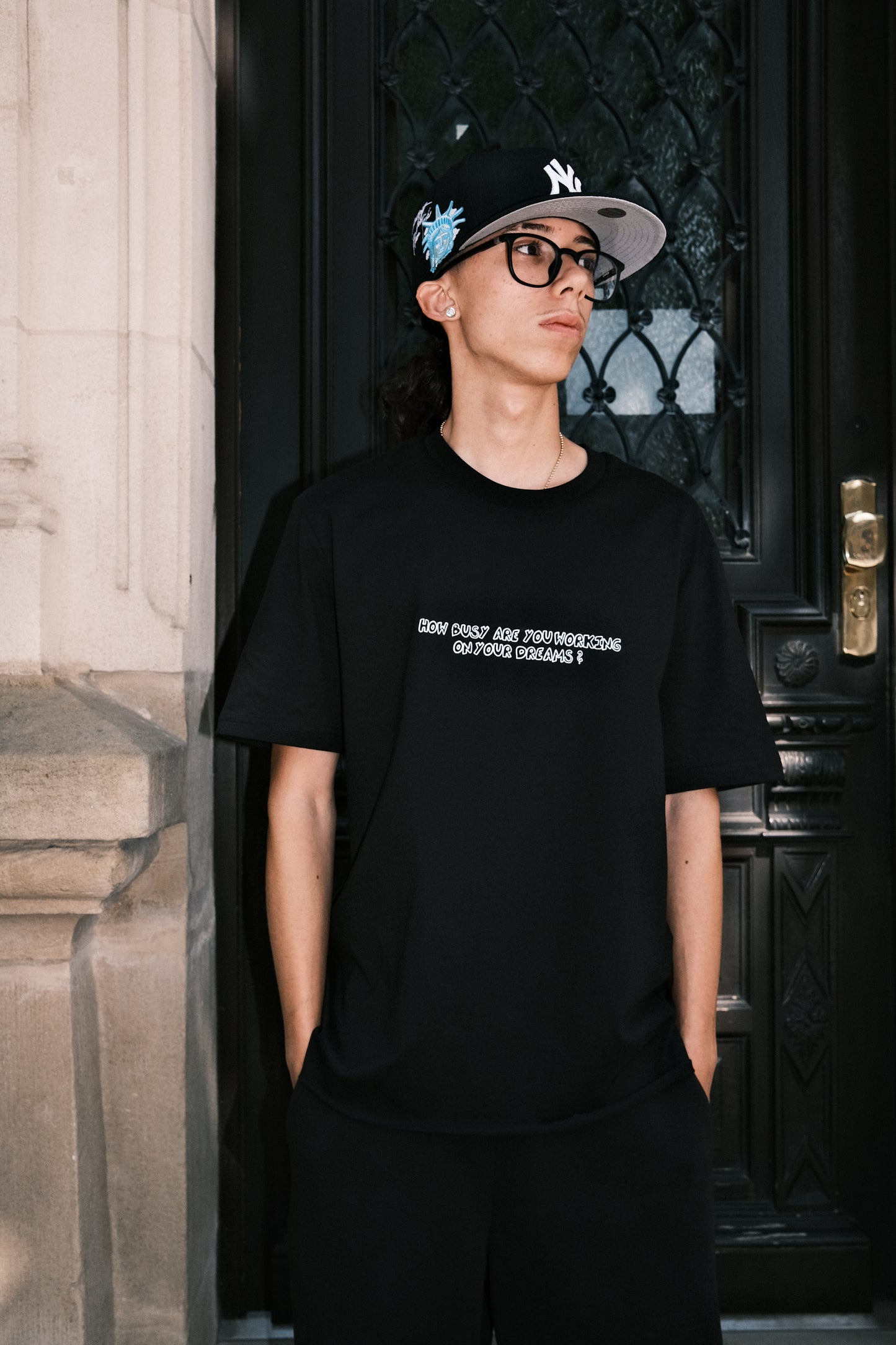 How Busy Small Sketch T-Shirt Black