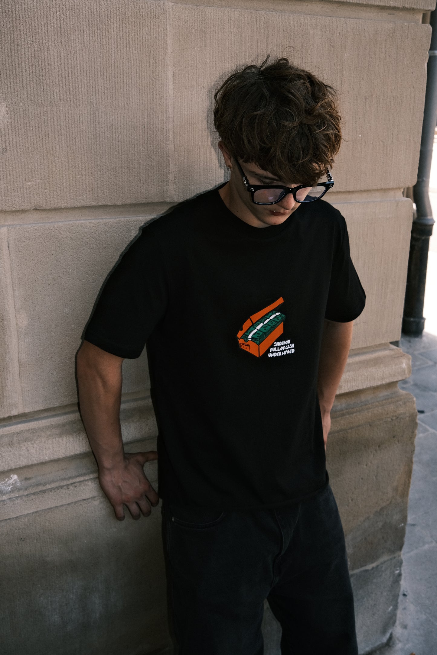 Shoe Box Money T-Shirt Black