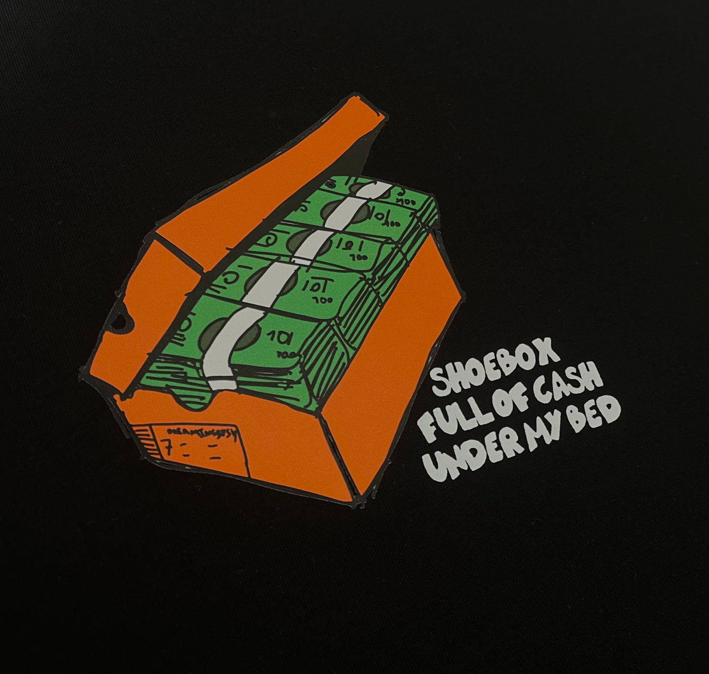 Shoe Box Money T-Shirt Black