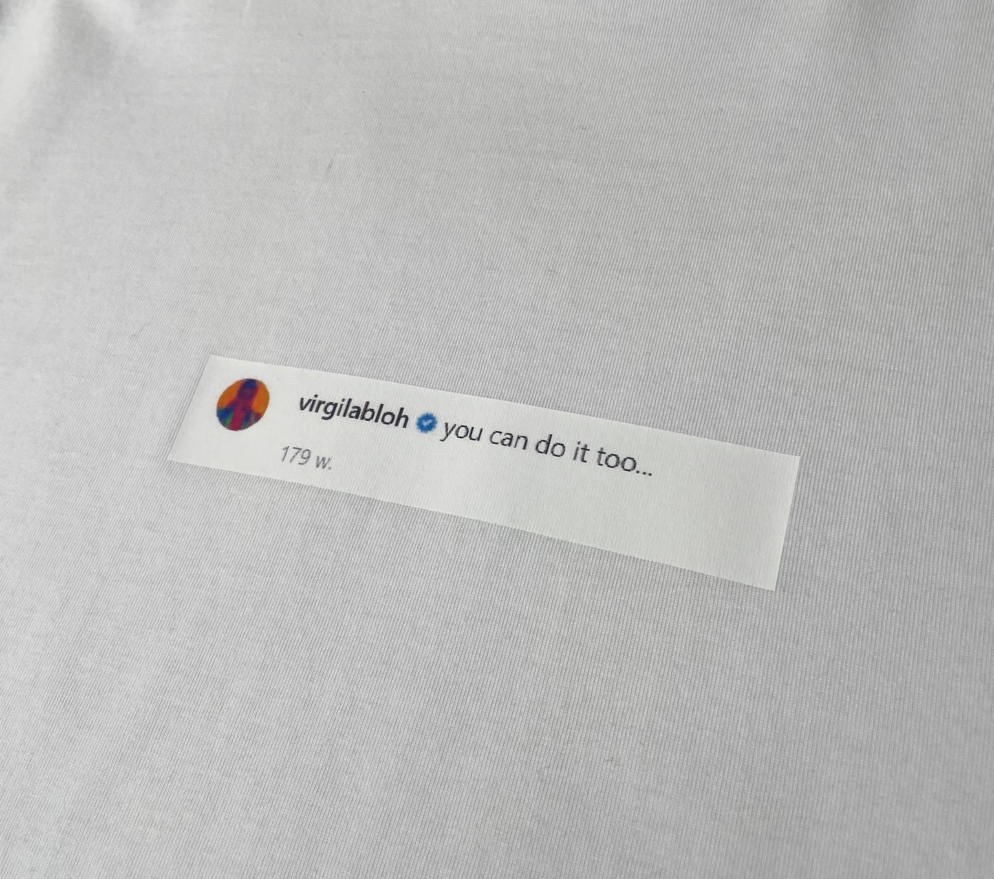 Virgil Insta Comment T-Shirt White