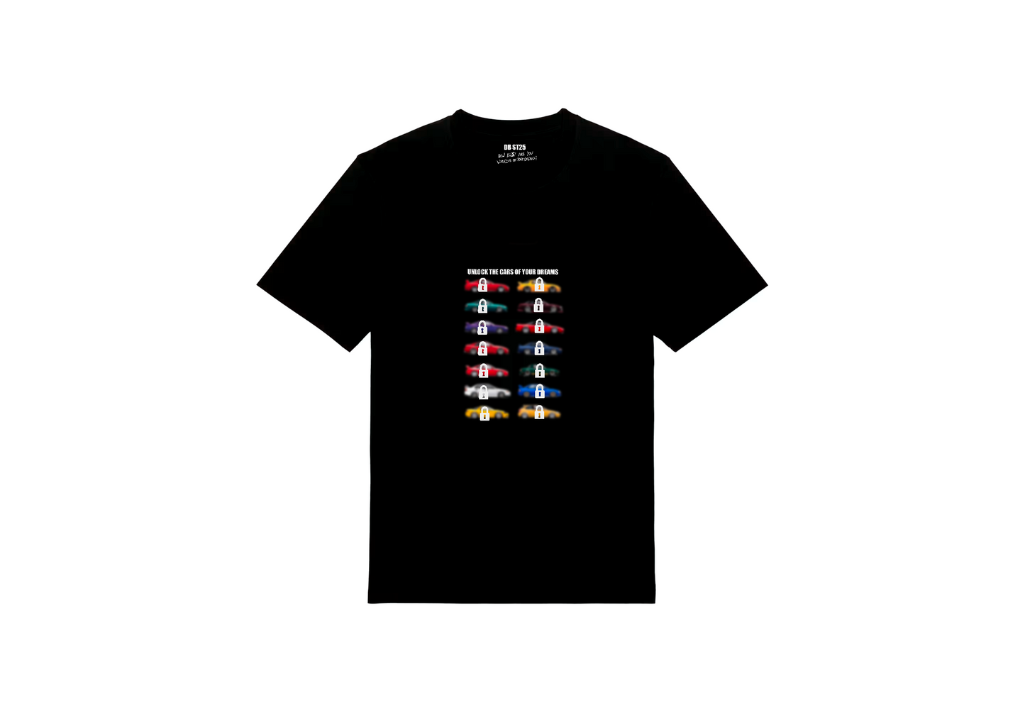 Unlock Dream Cars T-Shirt Black